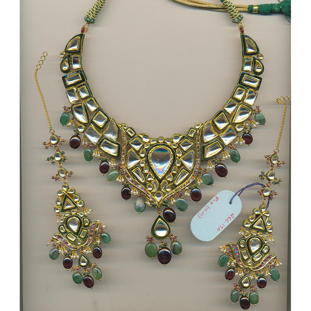 GOLD SET ROUND KUNDAN