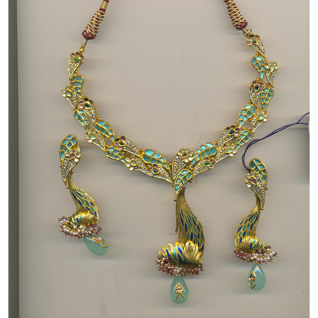 GOLD SET ROUND KUNDAN