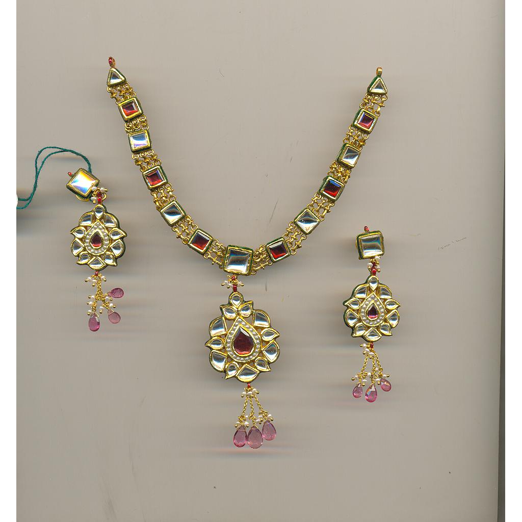 GOLD HALF SET ROUND KUNDAN EXCLUSIVE