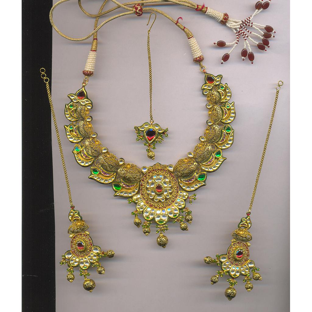 GOLD HALF SET ROUND KUNDAN EXCLUSIVE