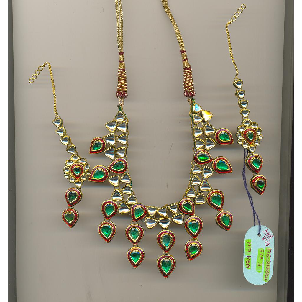 GOLD HALF SET ROUND KUNDAN EXCLUSIVE