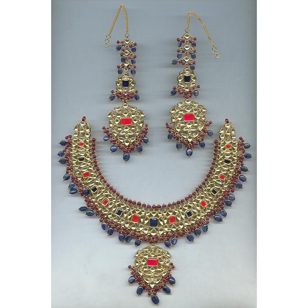 GOLD HALF SET ROUND KUNDAN EXCLUSIVE