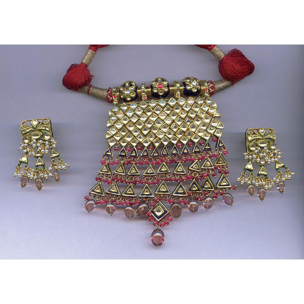 GOLD HALF SET ROUND KUNDAN EXCLUSIVE