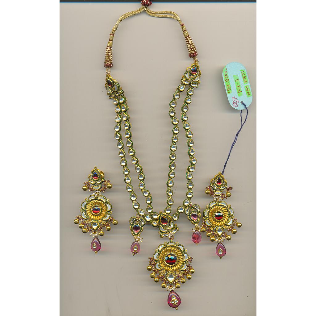 GOLD HALF SET ROUND KUNDAN EXCLUSIVE