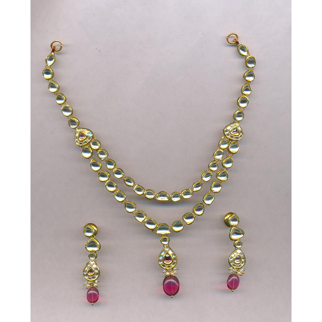 GOLD SET ROUND KUNDAN