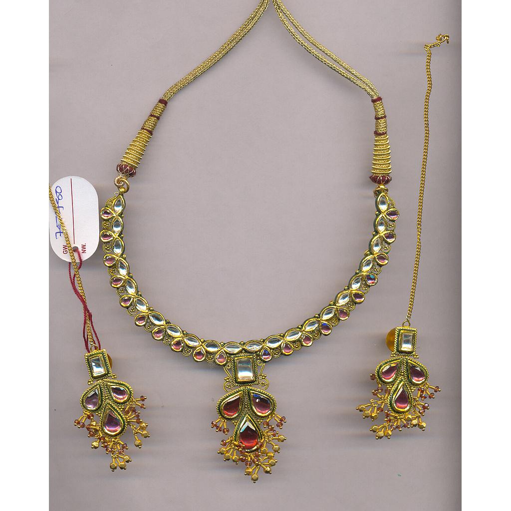 GOLD SET ROUND KUNDAN