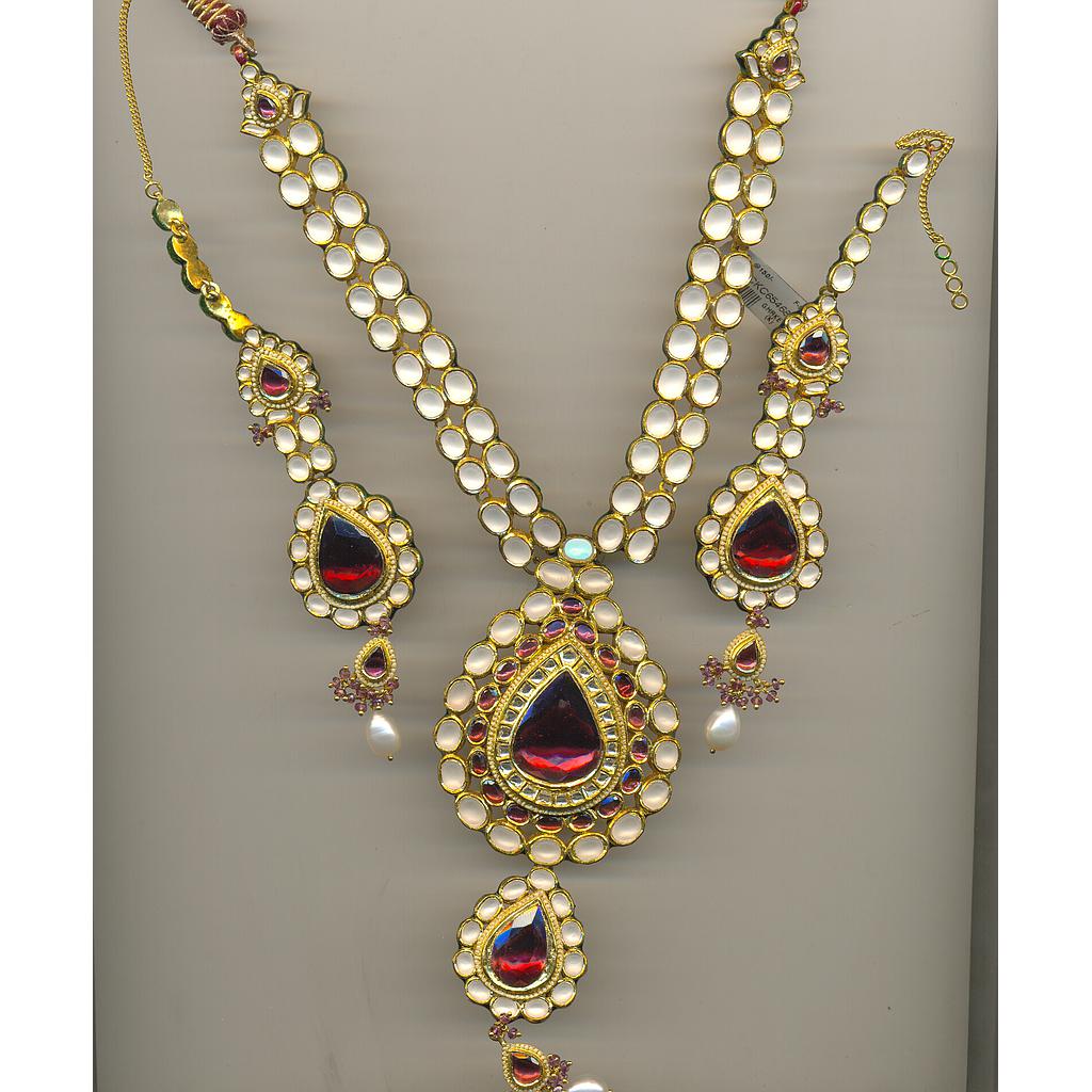 GOLD SET ROUND KUNDAN