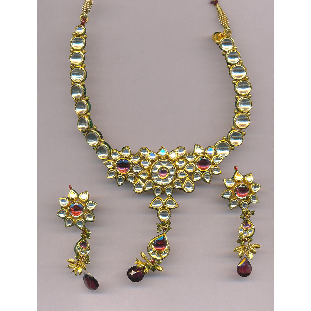 GOLD SET ROUND KUNDAN