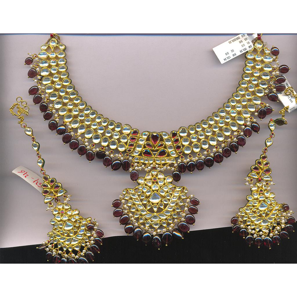 GOLD HALF SET ROUND KUNDAN GENERAL