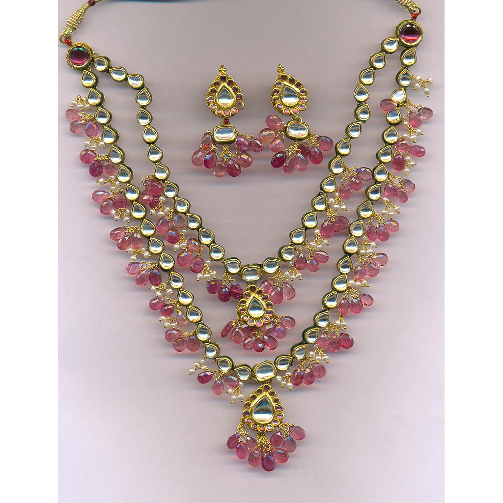 GOLD HALF SET ROUND KUNDAN GENERAL