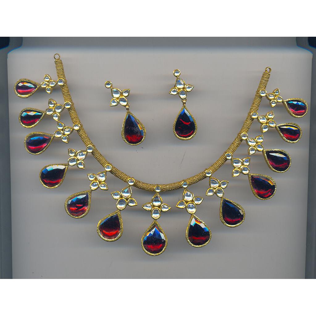 GOLD HALF SET ROUND KUNDAN GENERAL