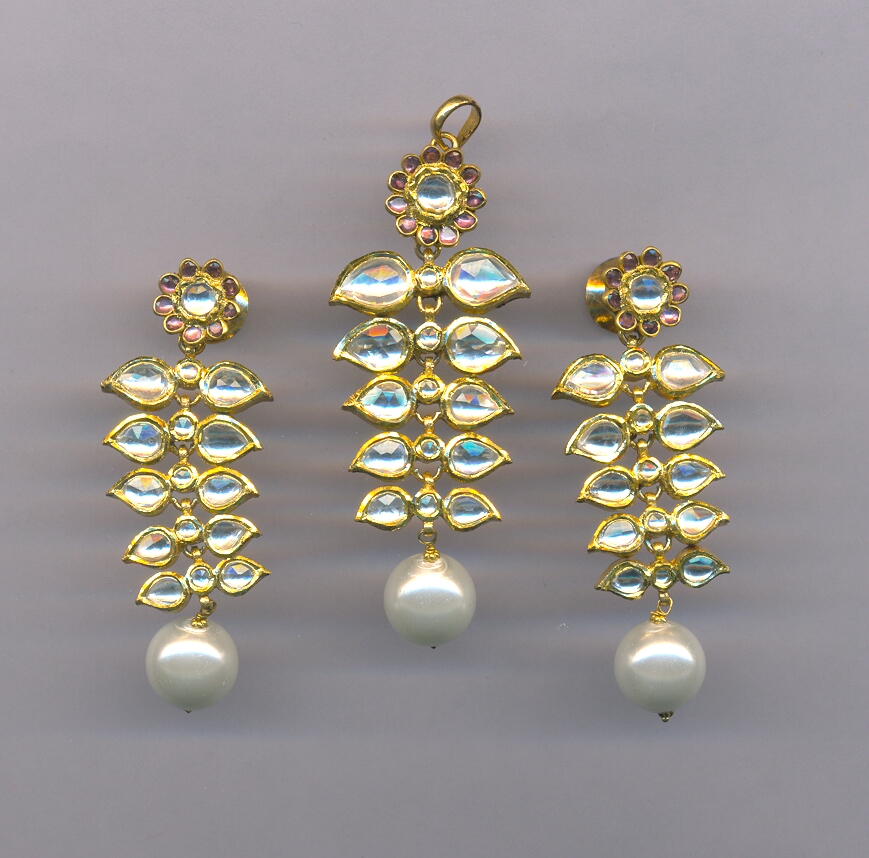 GOLD HALF SET ROUND KUNDAN GENERAL