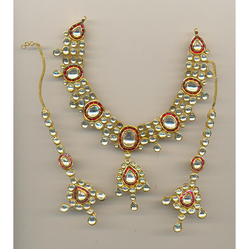 GOLD HALF SET ROUND KUNDAN GENERAL