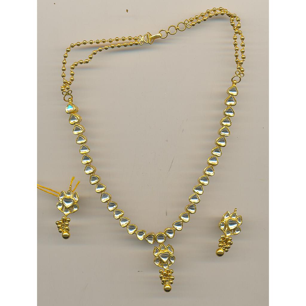 GOLD HALF SET ROUND KUNDAN GENERAL