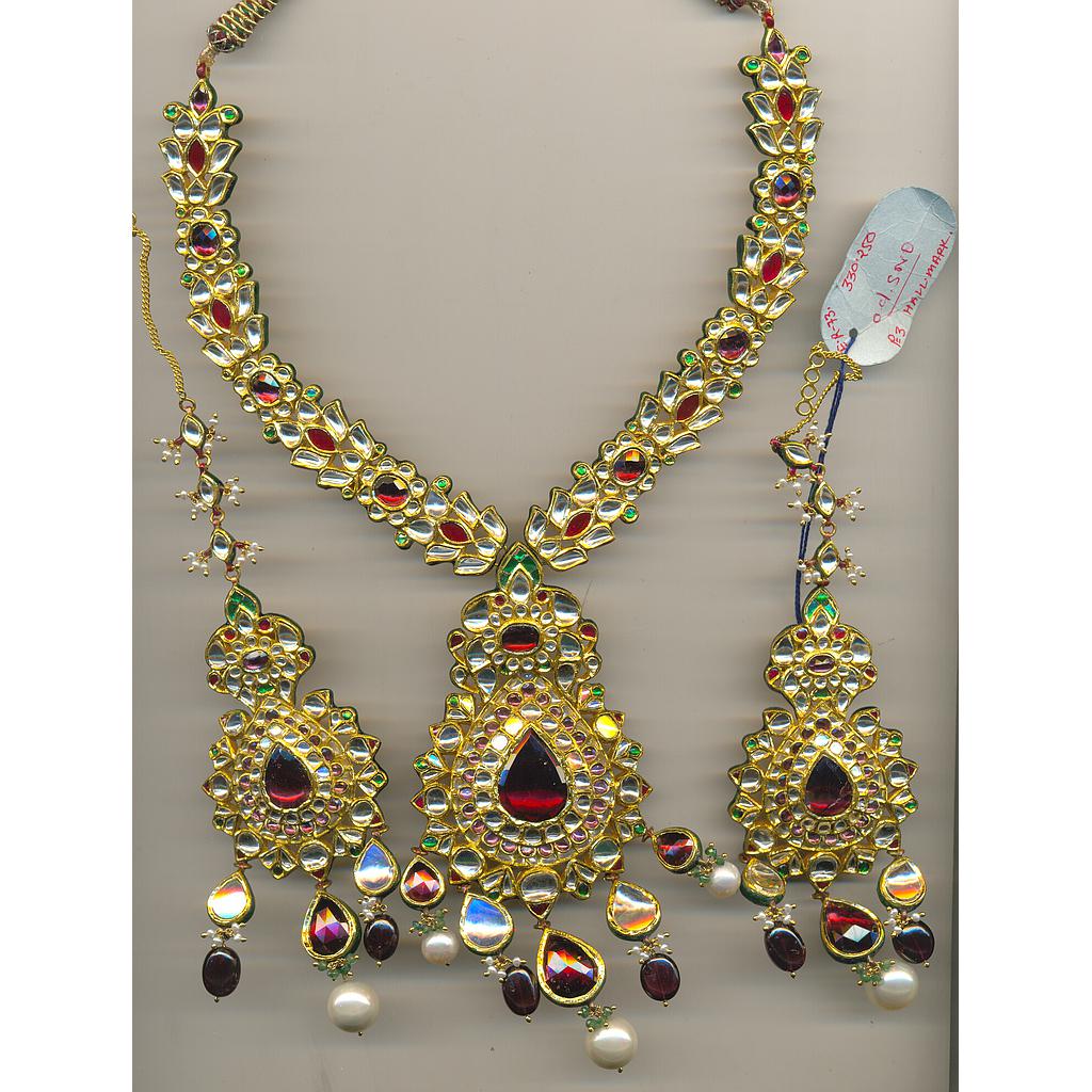 GOLD HALF SET ROUND KUNDAN GENERAL
