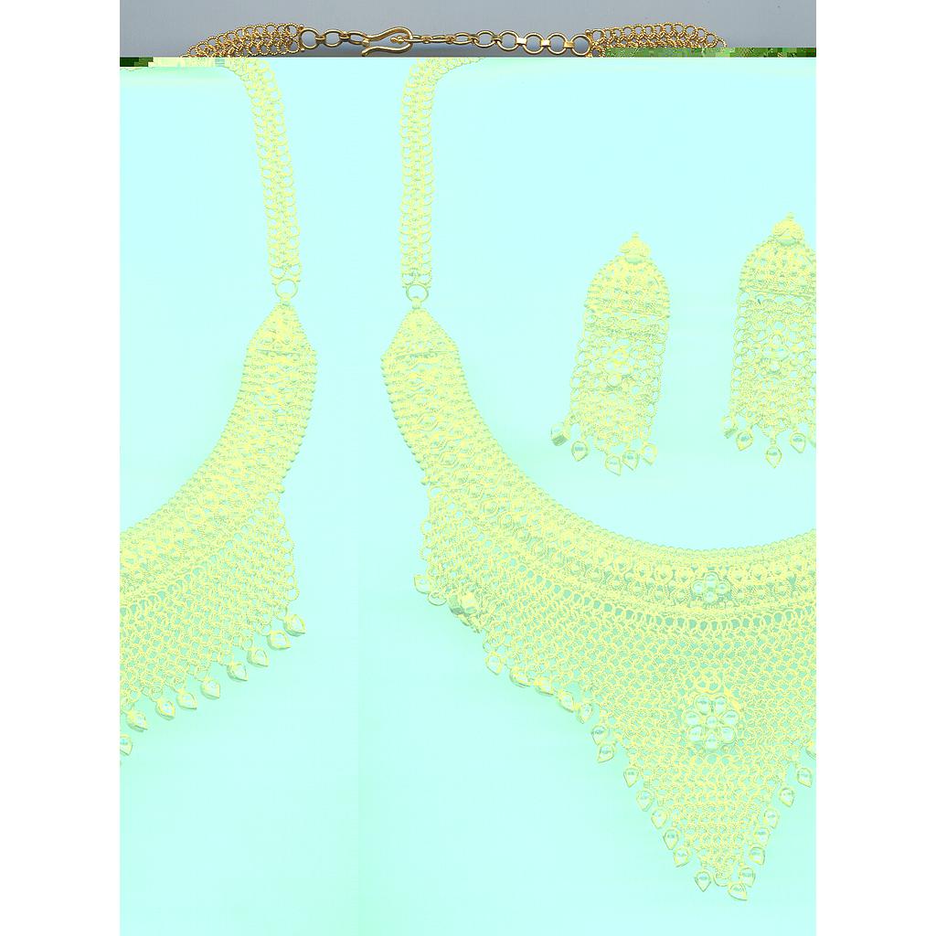 GOLD HALF SET ROUND KUNDAN GENERAL