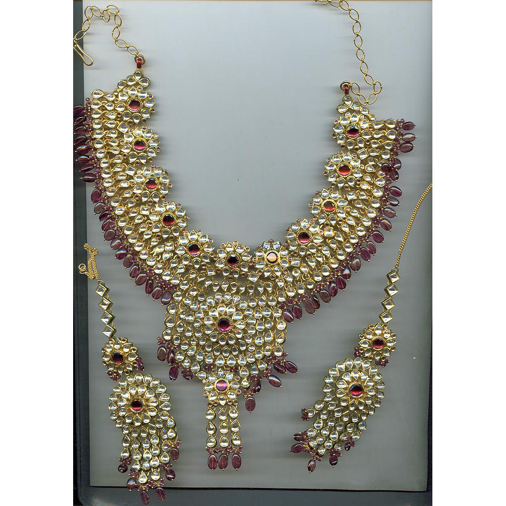 GOLD HALF SET ROUND KUNDAN GENERAL