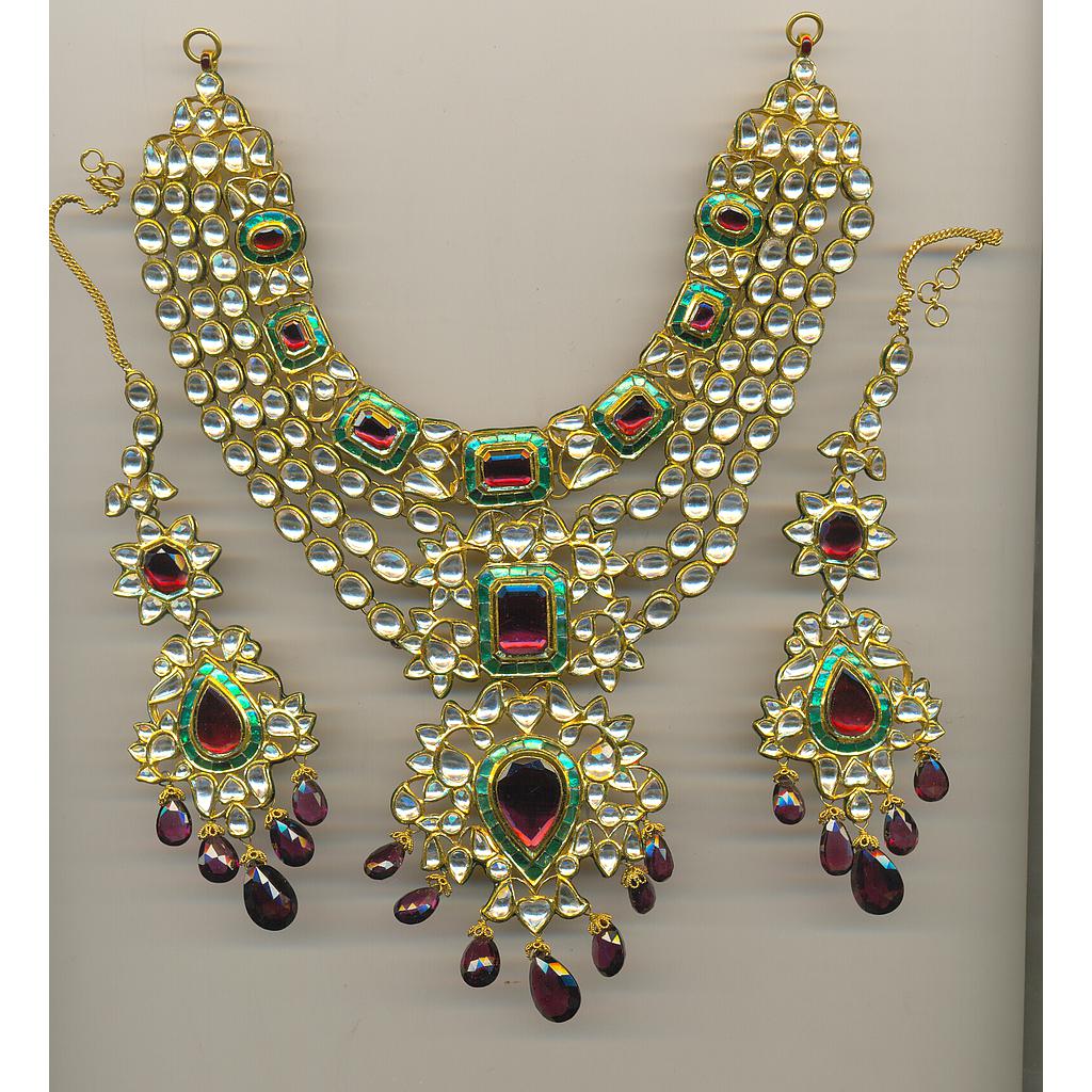 GOLD HALF SET ROUND KUNDAN GENERAL