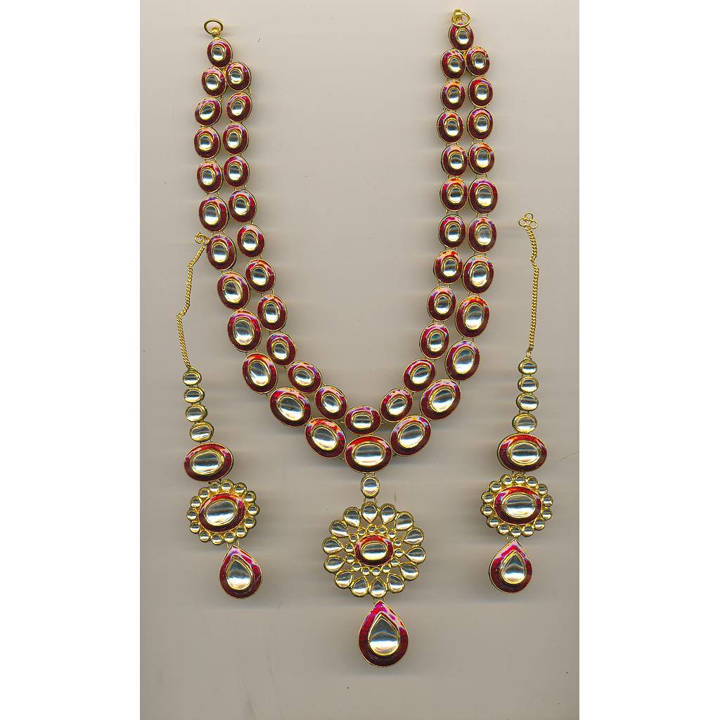 GOLD HALF SET ROUND KUNDAN GENERAL