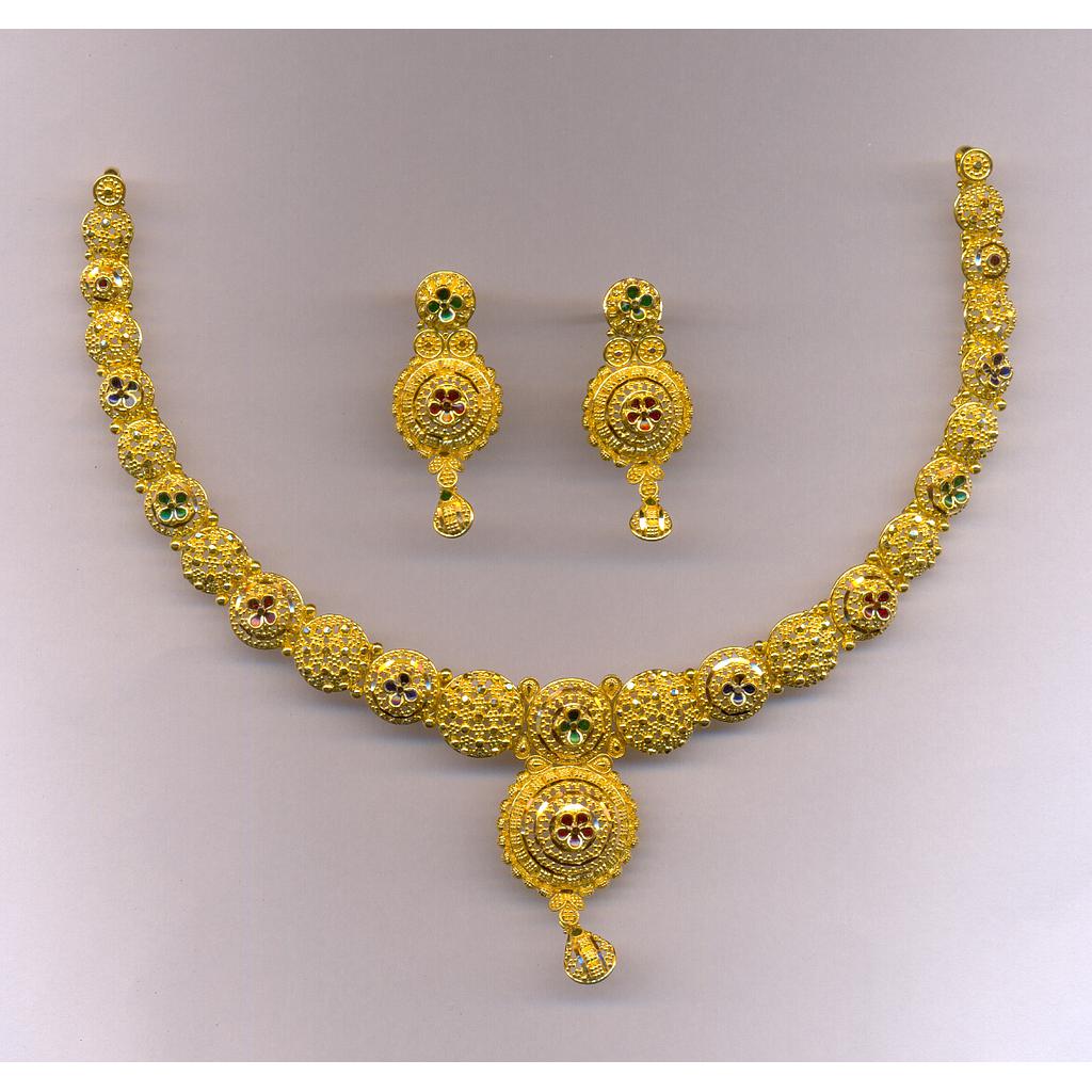 GOLD HALF SET ROUND PLAIN FANCY