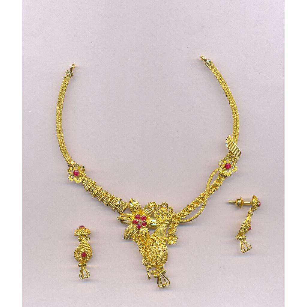 GOLD HALF SET ROUND PLAIN FANCY