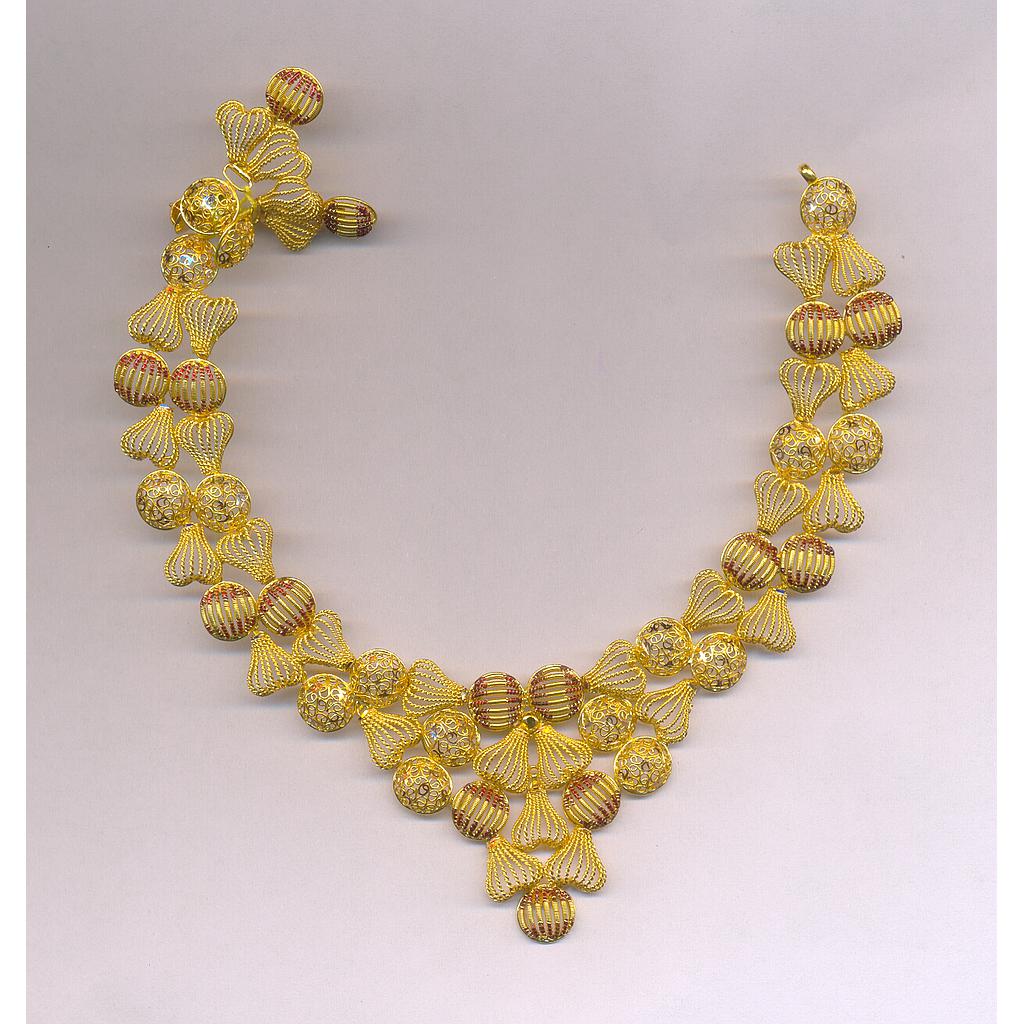 GOLD HALF SET ROUND PLAIN FANCY