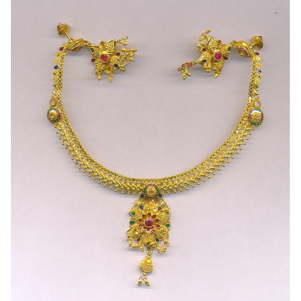 GOLD HALF SET ROUND PLAIN FANCY