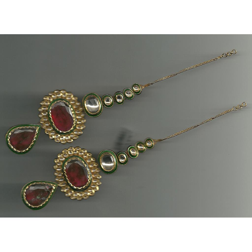 GOLD HANGING KUNDAN FANCY