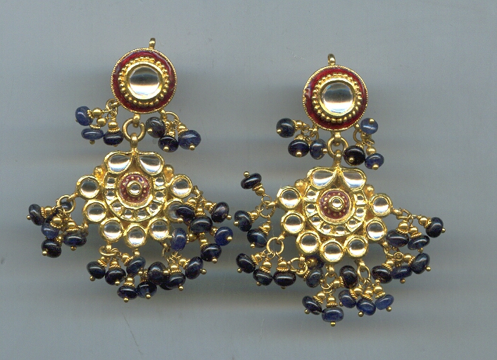 GOLD HANGING KUNDAN FANCY