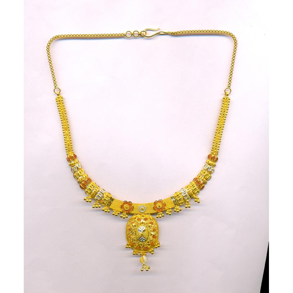 GOLD NECKLACE PLAIN FANCY