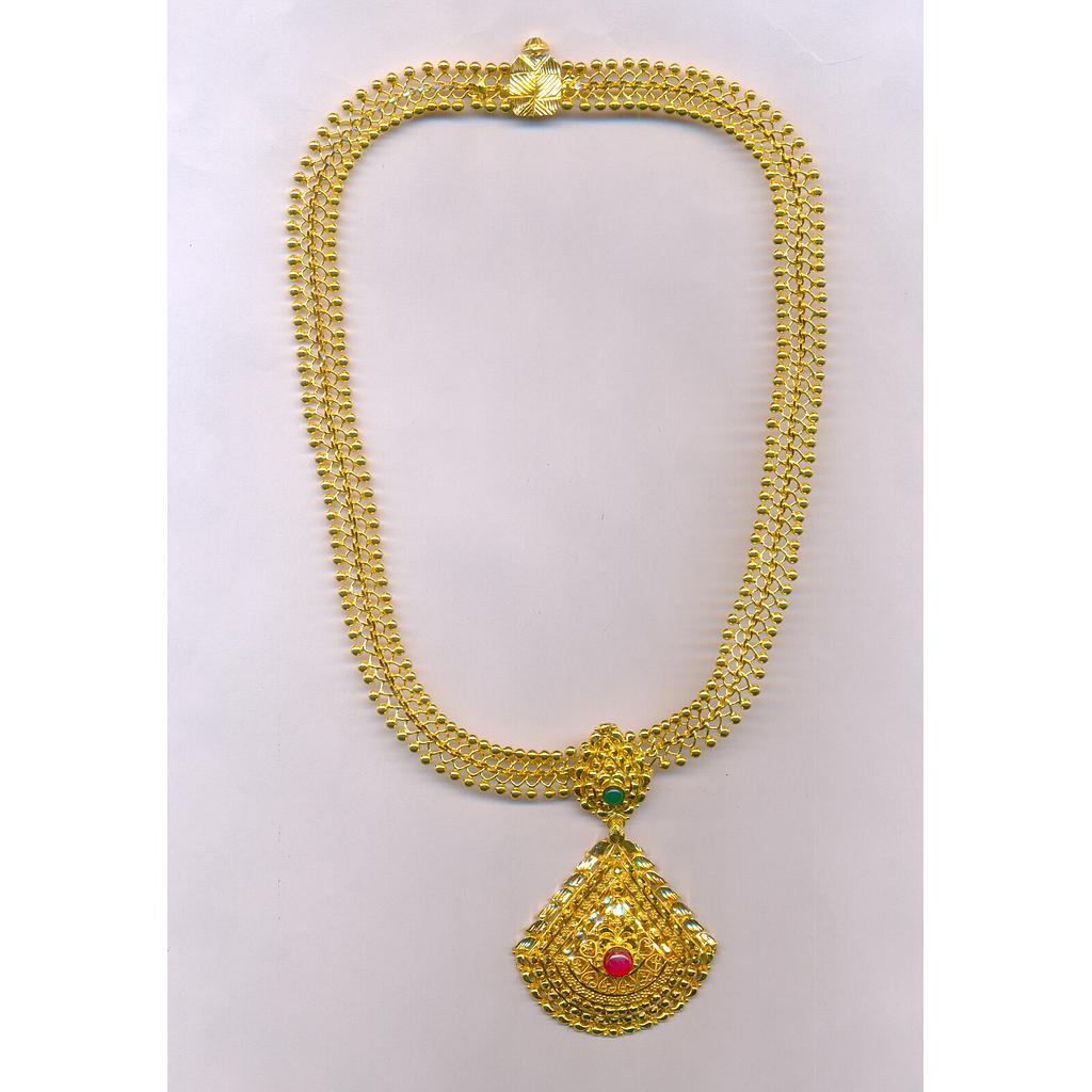 GOLD NECKLACE PLAIN FANCY