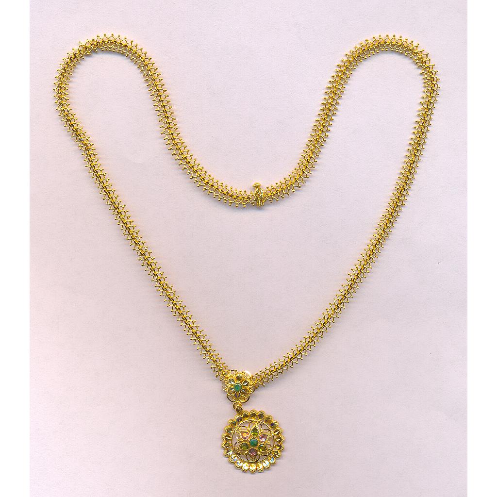 GOLD NECKLACE PLAIN FANCY