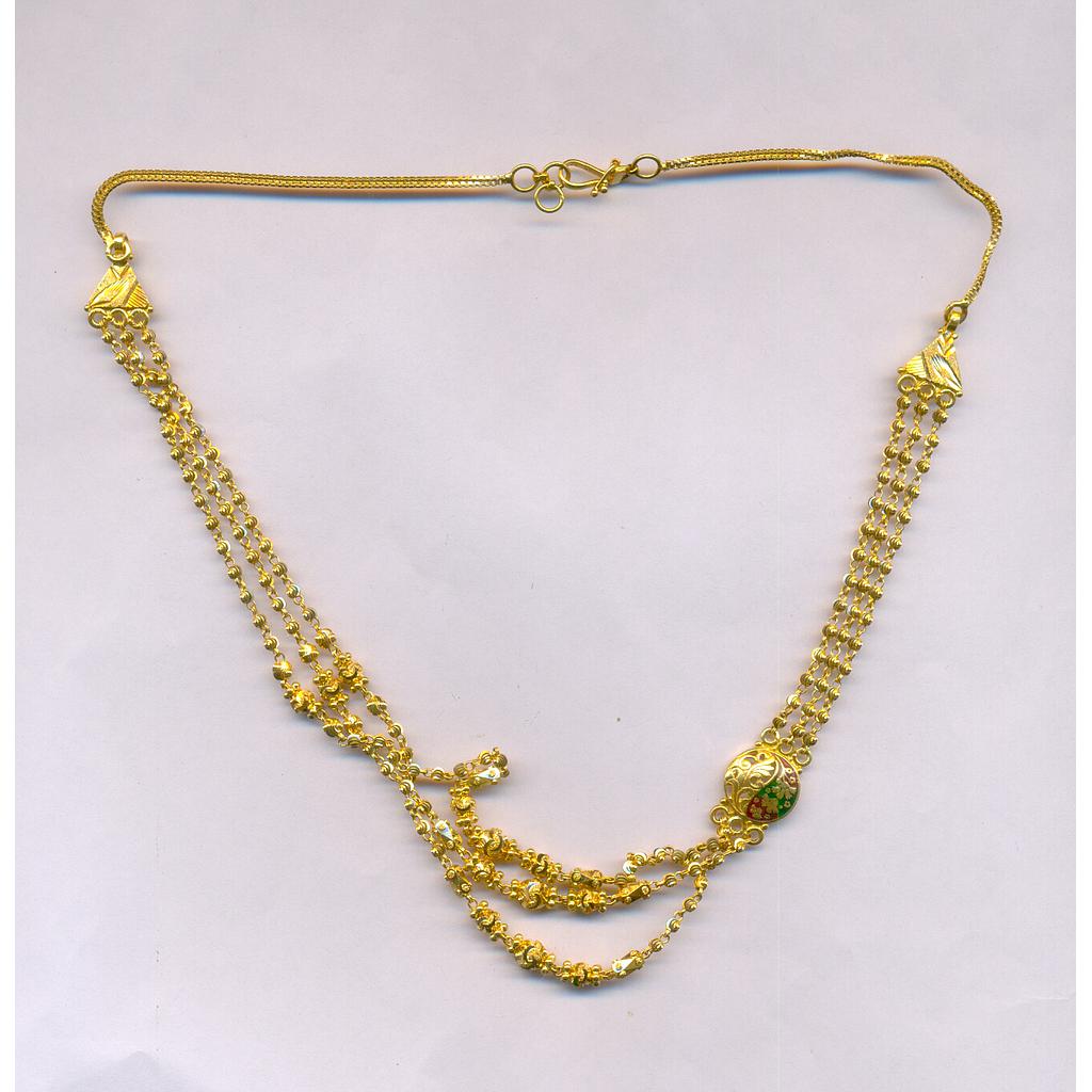 GOLD NECKLACE PLAIN FANCY