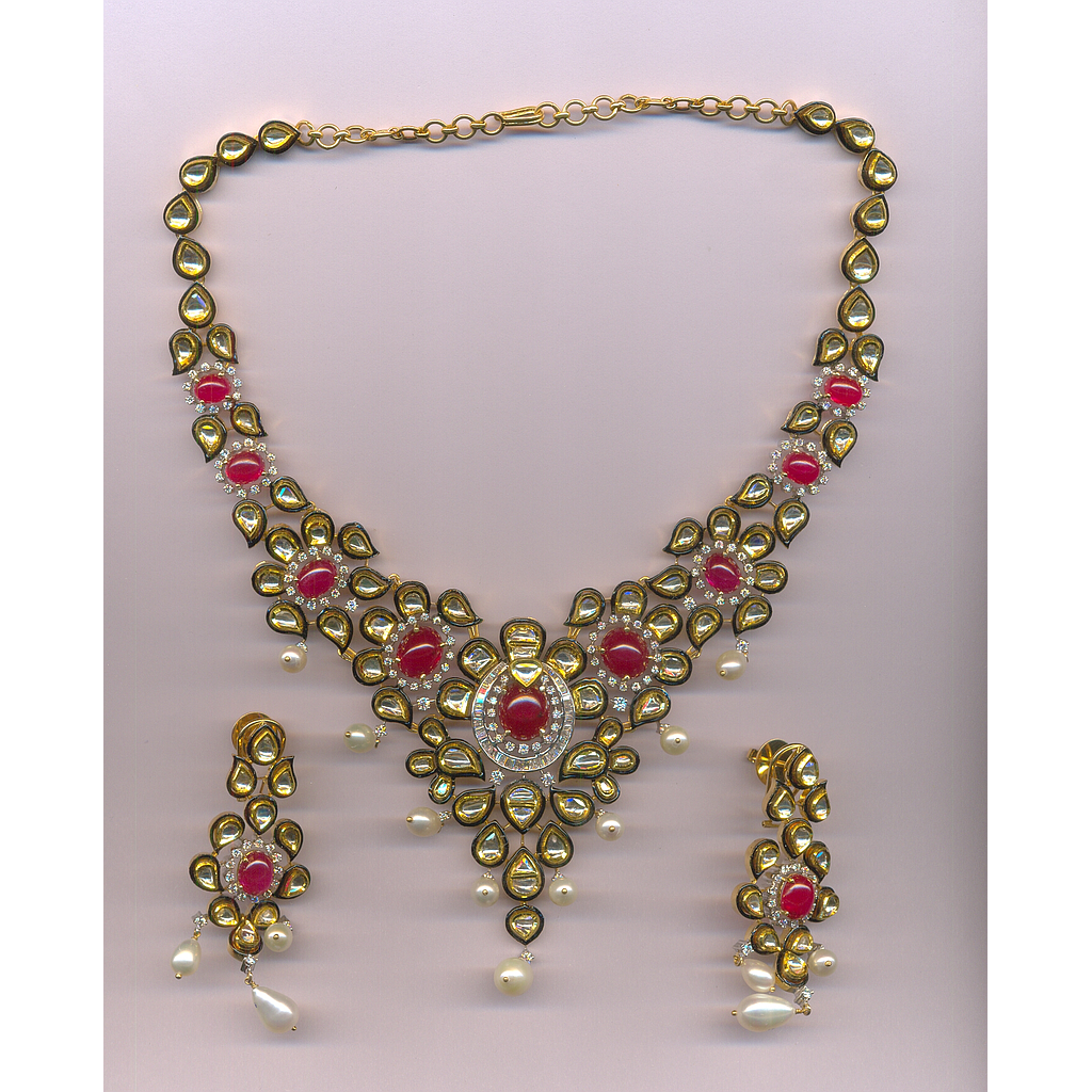 DIAMOND HALF SET ROUND POLKI
