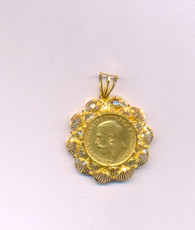 GOLD PENDENT PLAIN FANCY