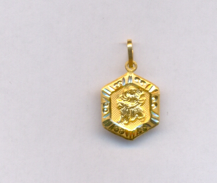 GOLD PENDENT PLAIN FANCY