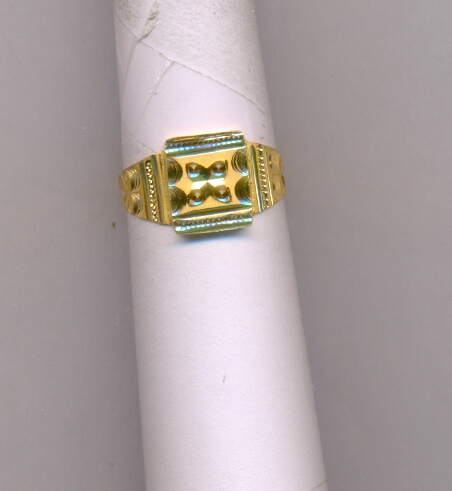 GOLD RING GENTS PLAIN FANCY