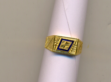 GOLD RING GENTS PLAIN FANCY