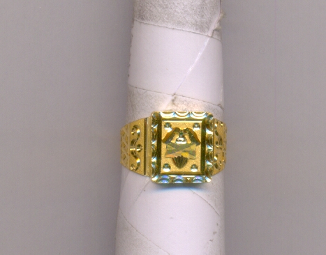 GOLD RING GENTS PLAIN FANCY