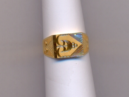 GOLD RING GENTS PLAIN FANCY