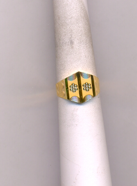 GOLD RING GENTS PLAIN FANCY