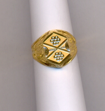 GOLD RING GENTS PLAIN FANCY