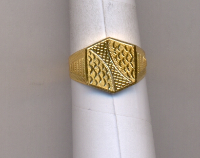 GOLD RING GENTS PLAIN FANCY