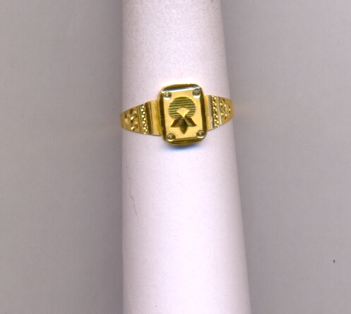 GOLD RING GENTS PLAIN FANCY