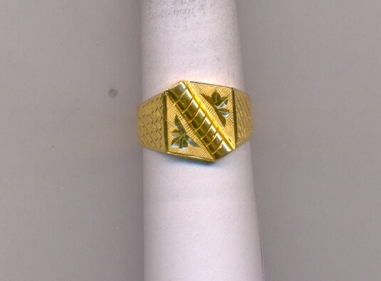 GOLD RING GENTS PLAIN FANCY