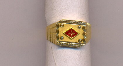 GOLD RING GENTS PLAIN FANCY