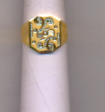 GOLD RING GENTS PLAIN FANCY