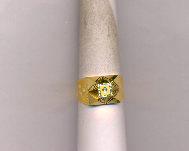 GOLD RING GENTS PLAIN FANCY