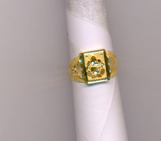 GOLD RING GENTS PLAIN FANCY