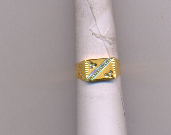 GOLD RING GENTS PLAIN FANCY